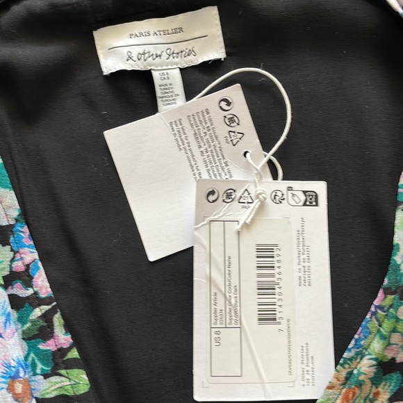 & other stories floral print flutter sleeve wrap midi dress - Picture 5 of 15